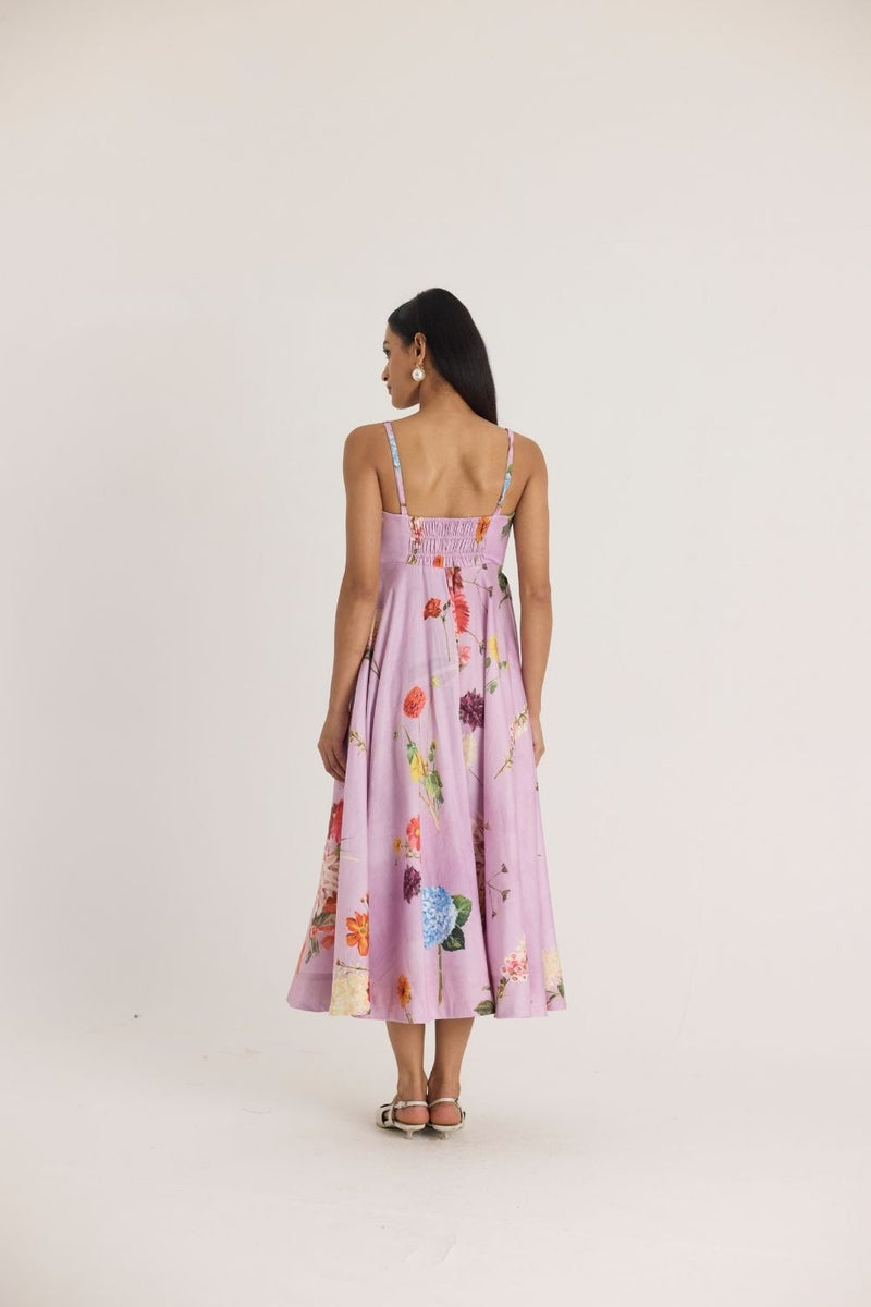 GIGGLE BERRY FLARED BRALETTE DRESS satin by Yam for women in Singapore