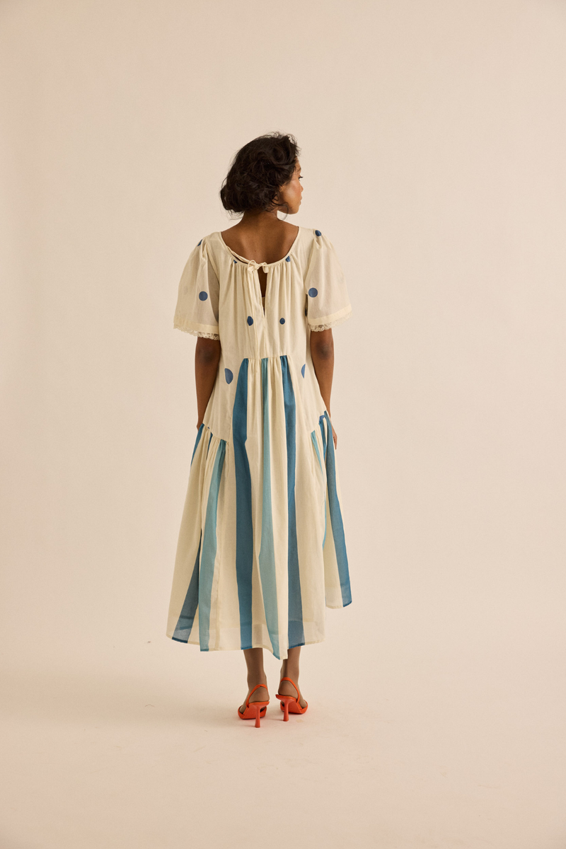 Wild Pine Dress mul dress by Khara Kapas in off-white for women in Singapore
