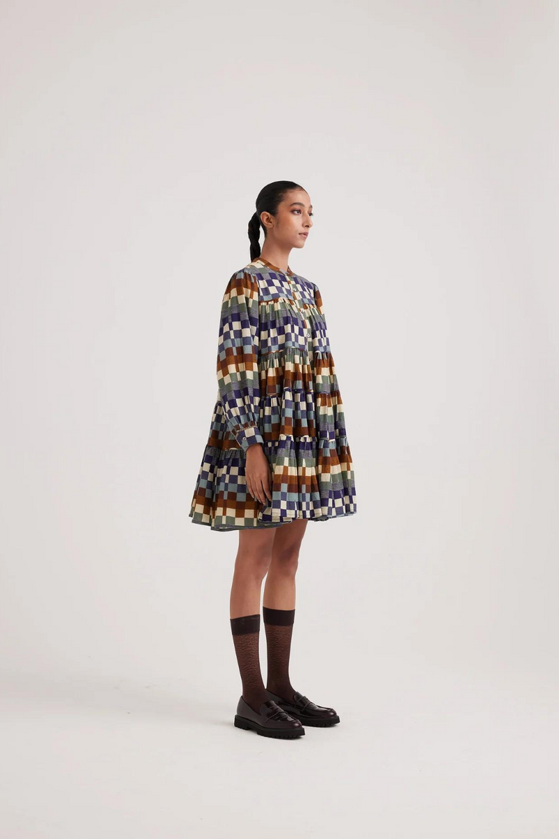 Tier Dress-Checkers cotton by CORD for women in Singapore