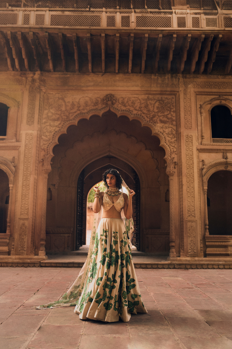 PH-2473 
Lehenga 
Blouse 
Dupatta Set by Paulmi & Harsh for women in Singapore