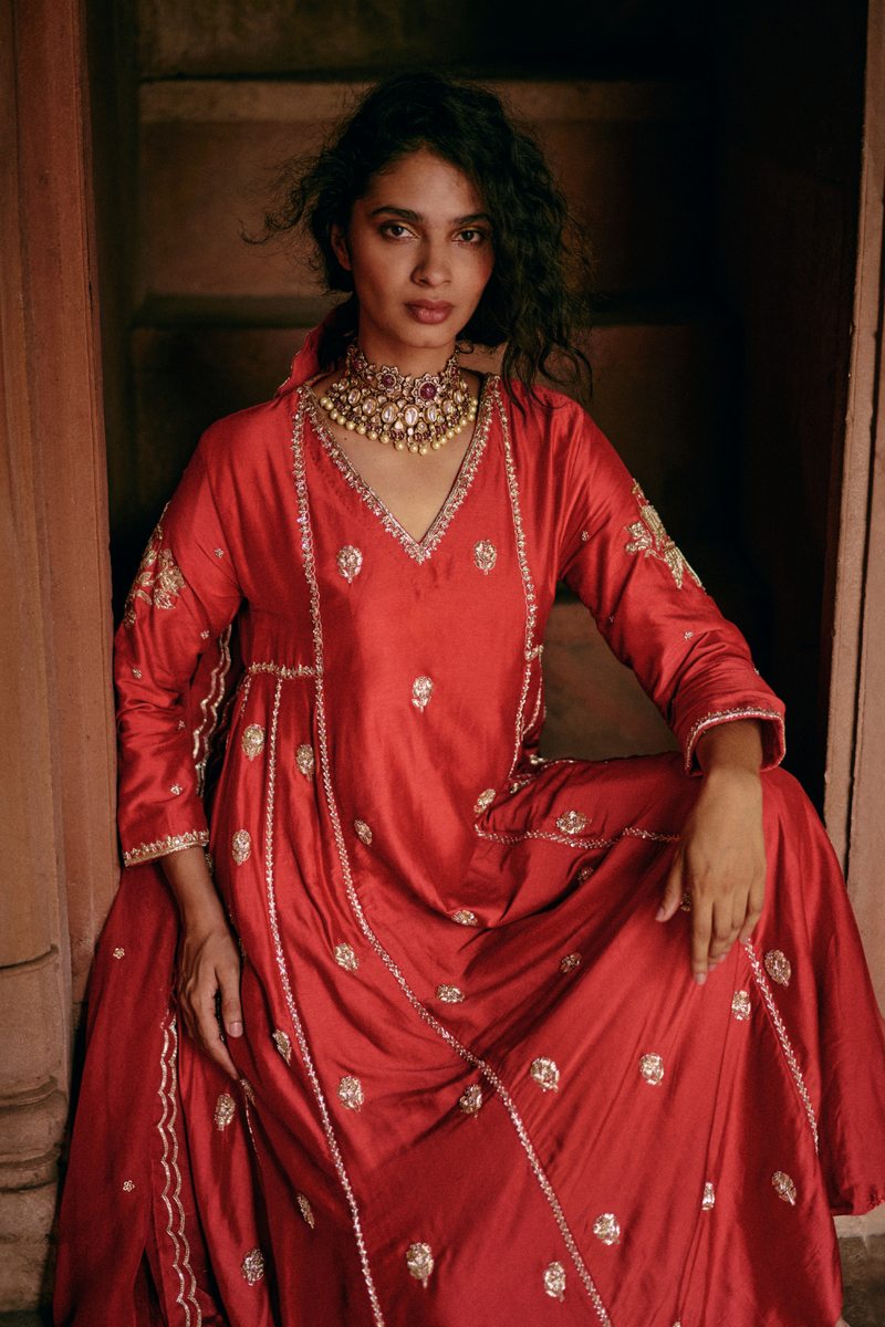 PH-2477 
Anarkali 
Dupatta [opt]
Pants Set by Paulmi & Harsh for women in Singapore