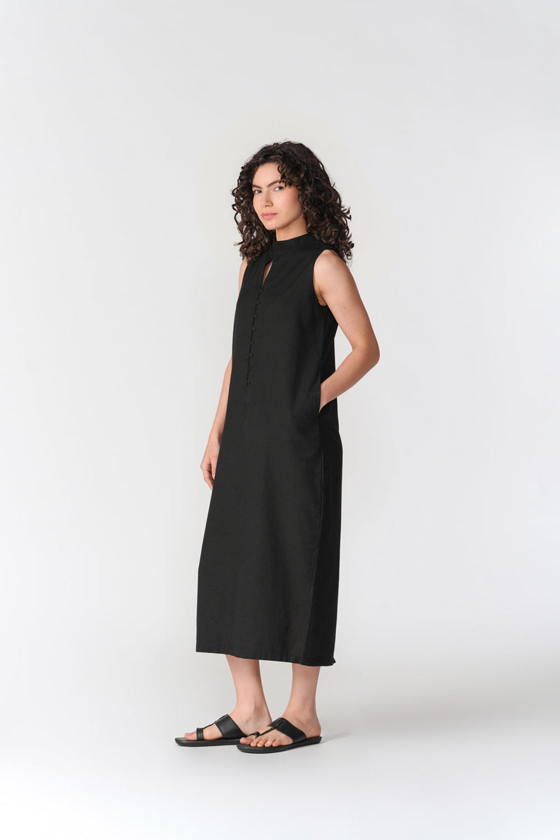 Sleeveless Cocoon Dress dress by Turn Black in black for women in Singapore