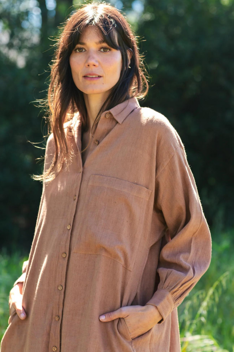 Artist Smock - Original 100% cotton by World of Crow in beige color for women in Singapore