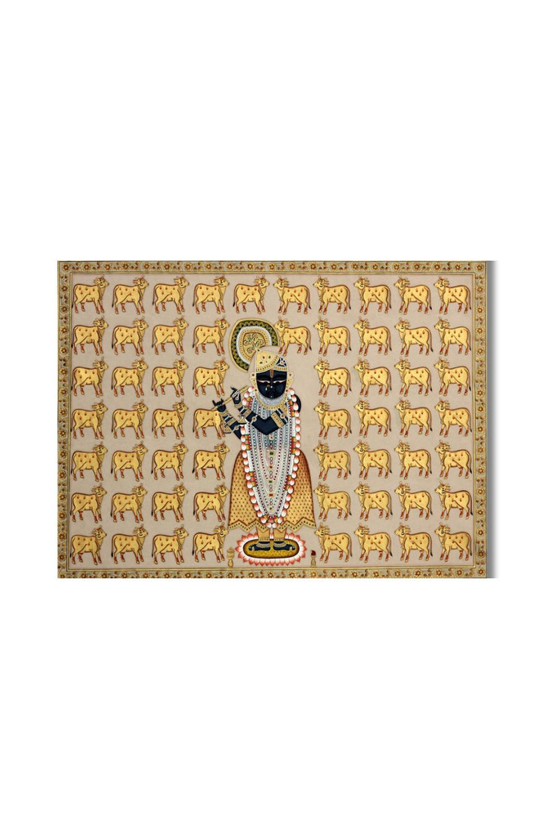 Shrinathji Pichwai Painting (Gold)