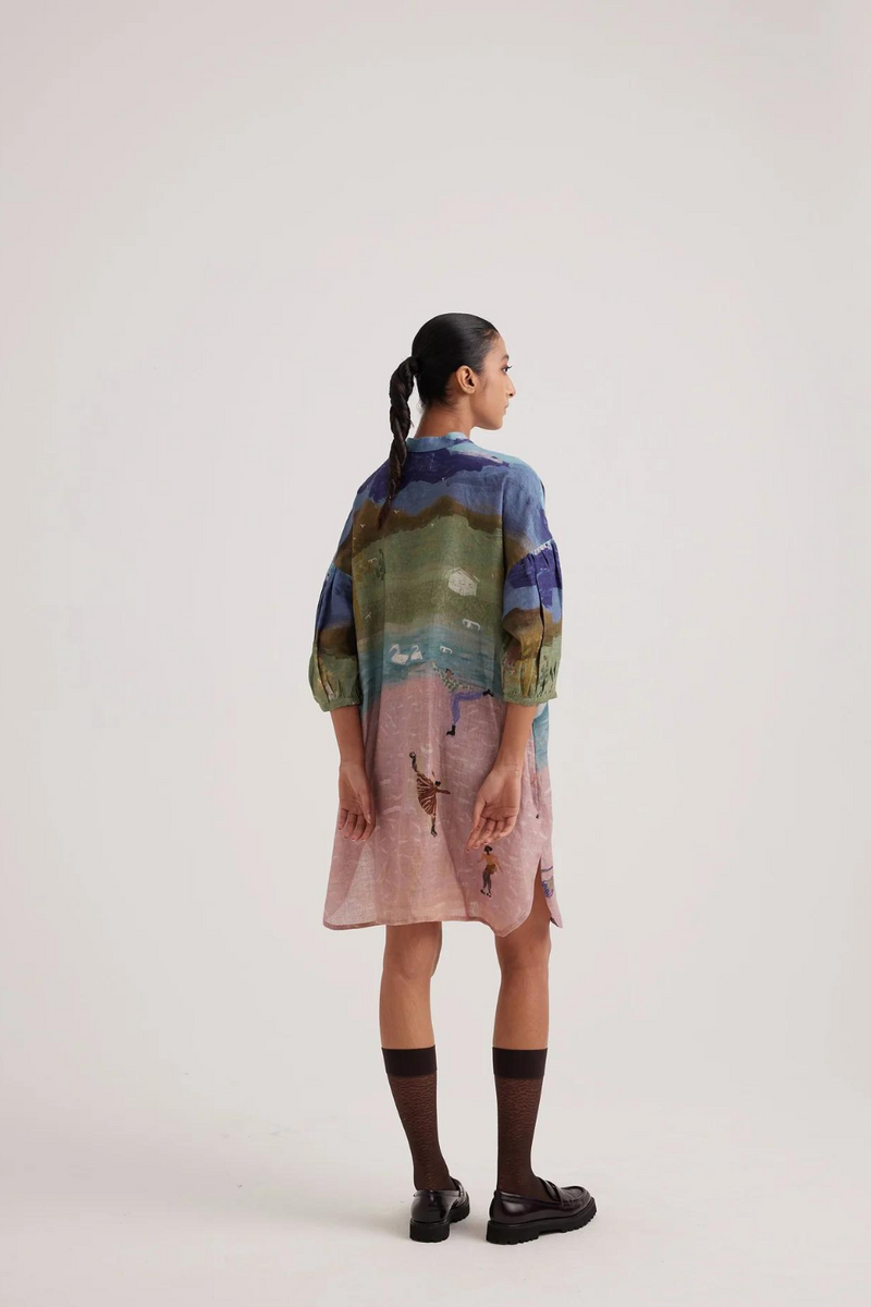 Oracle Tunic-Skater linen by CORD for women in Singapore