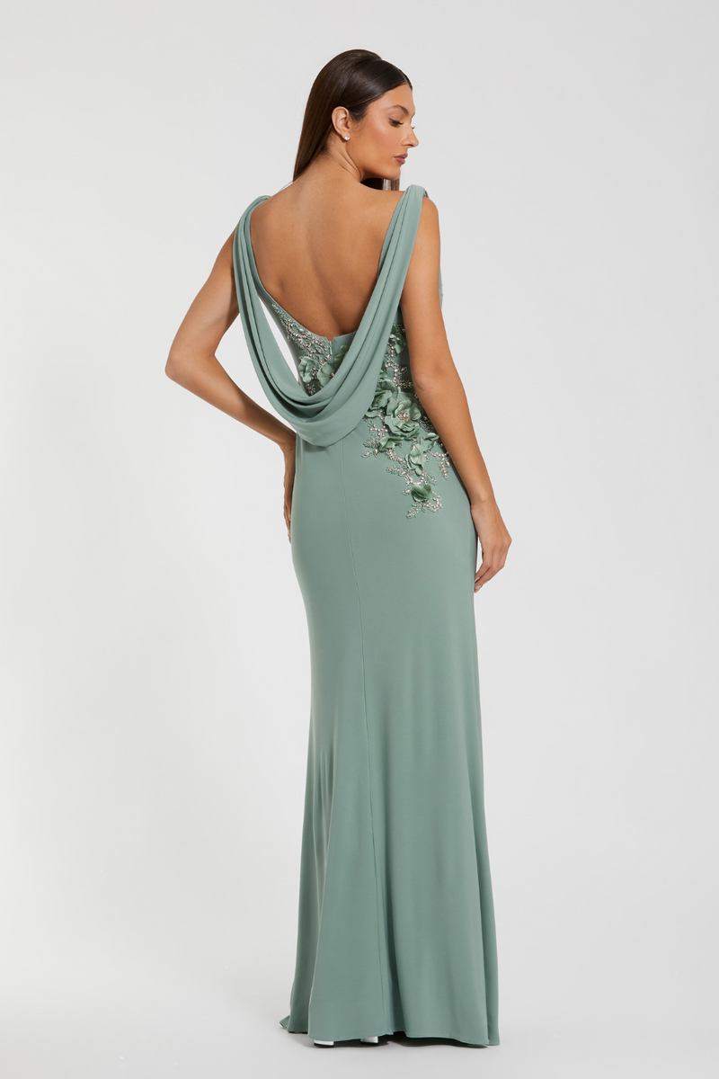 11910-With Beading-Sage by Mac Duggal for women in Singapore