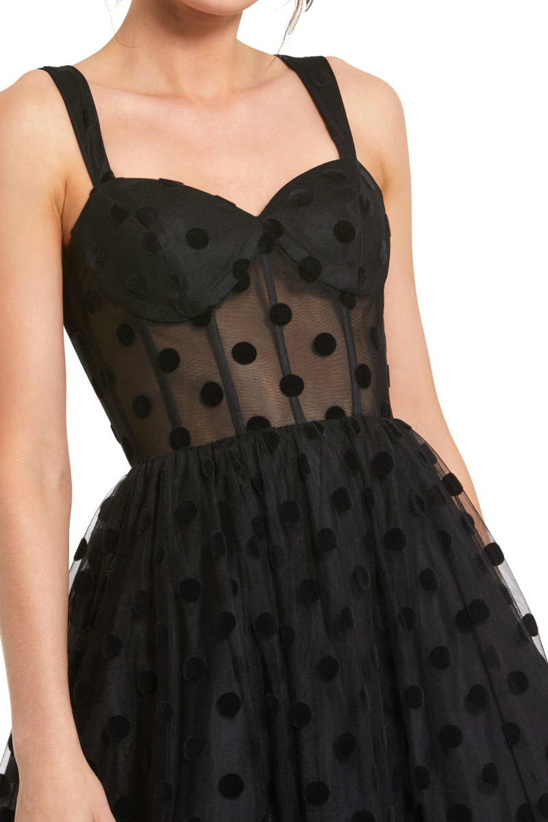 27539-A-Line Midi Dress-Black by Mac Duggal in black color for women in Singapore
