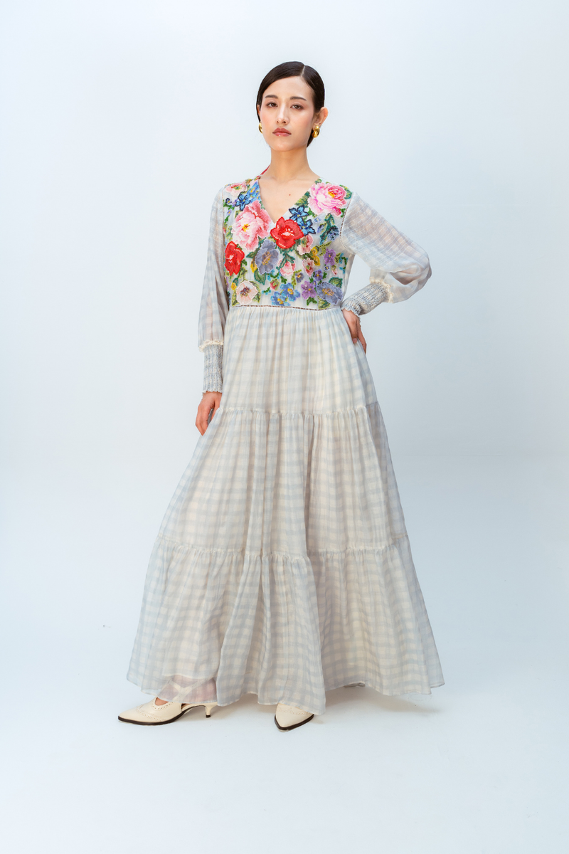 BLOOMING DRESS mul dress by Ode to Odd in blue for women in Singapore