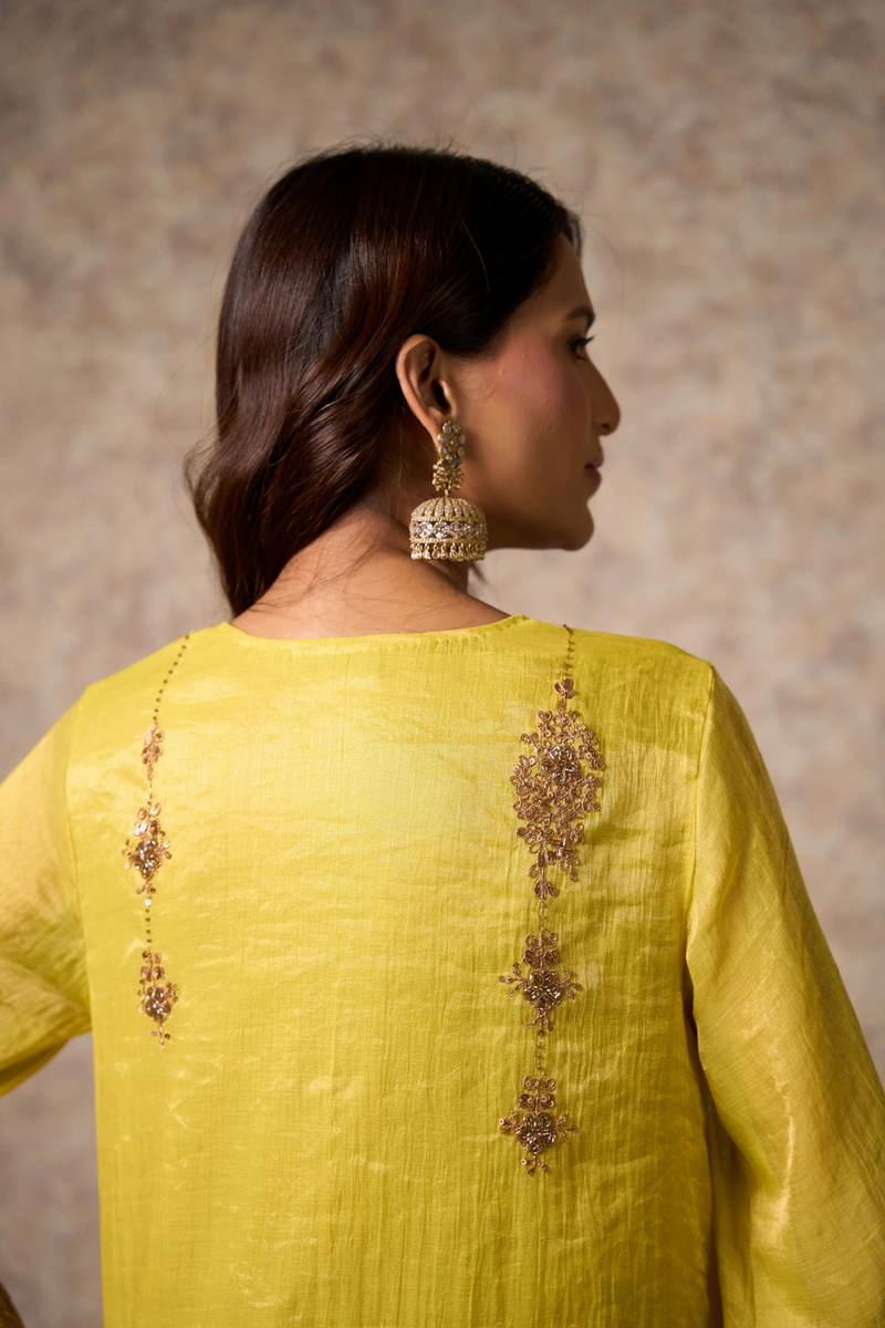 Zing Kurta Set - Yellow with Dupatta