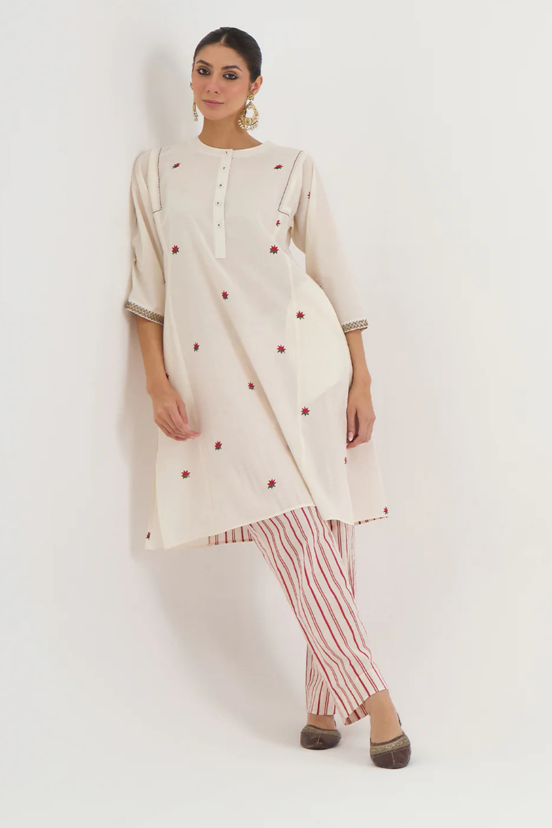 LOTUS SET 2 cotton by AAVIDI in white color for women in Singapore