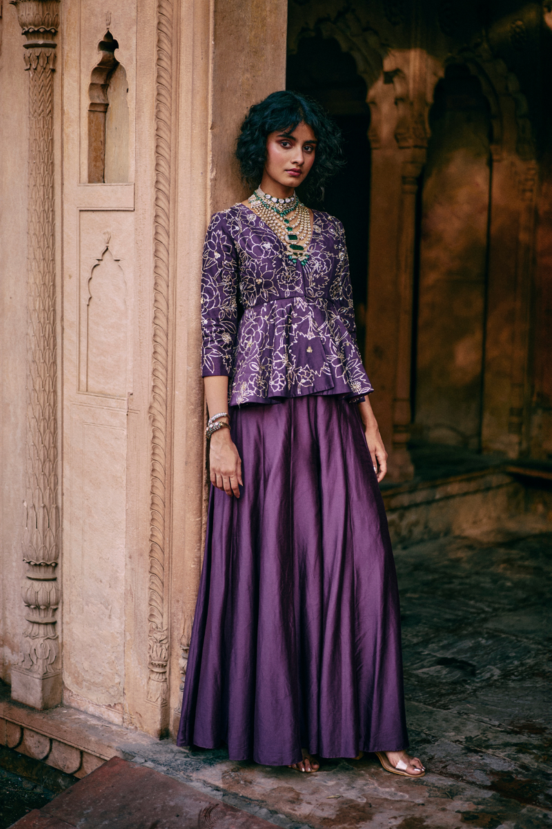 PH-2487 
Peplum 
Plazzoo Set by Paulmi & Harsh for women in Singapore