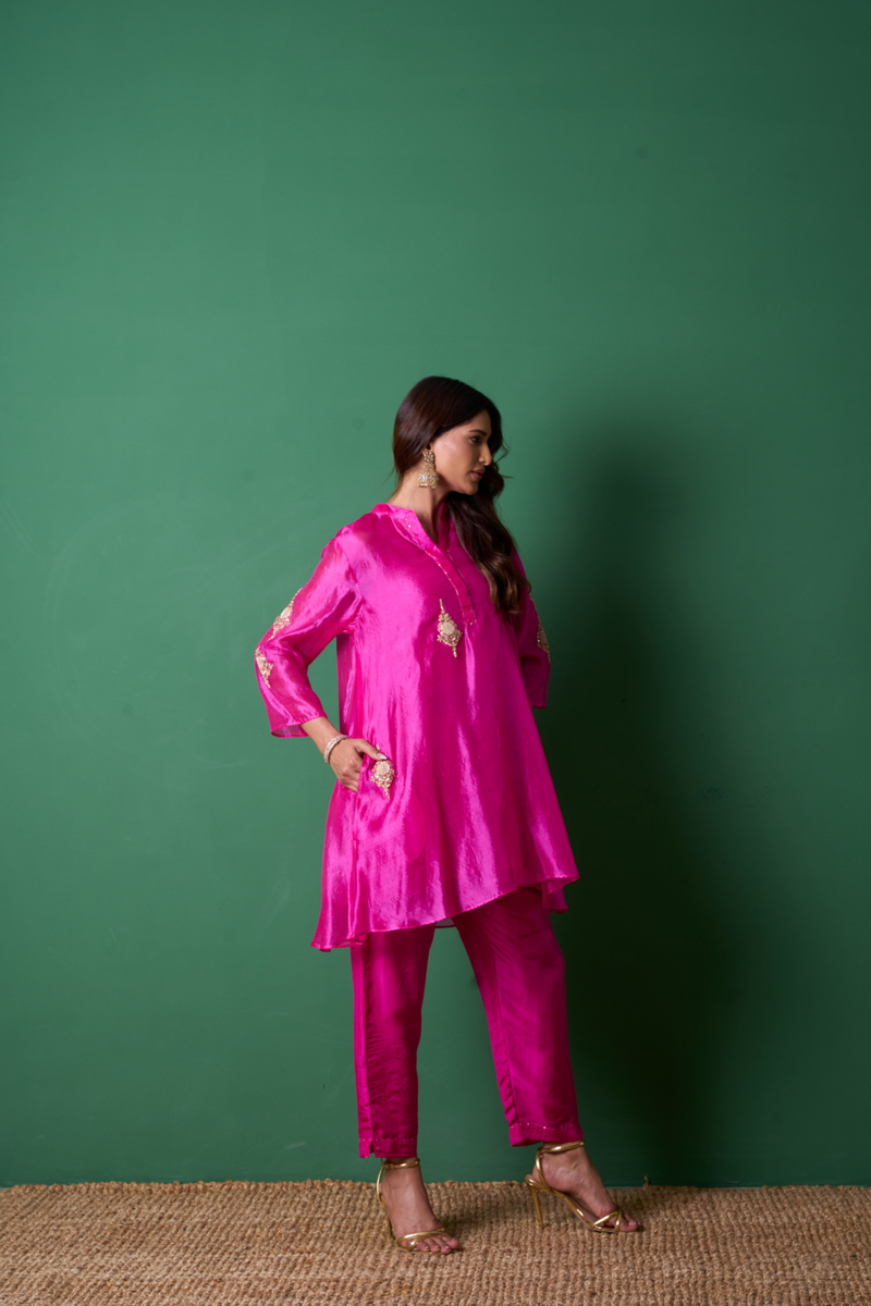 Paradise Kurta Set - Pink