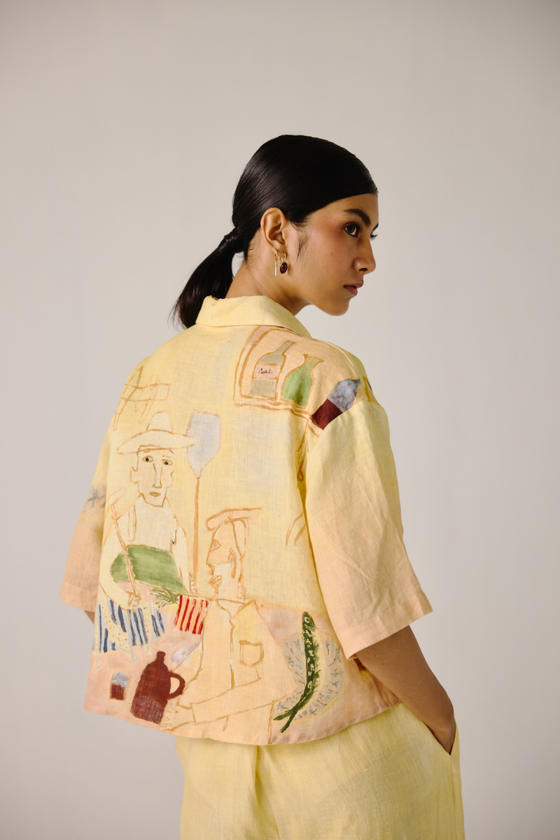 Ava Shirt - Fisherman Ombre linen by CORD for women in Singapore