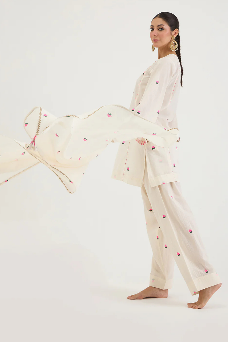 LOTUS DUPATTA cotton by AAVIDI for women in Singapore
