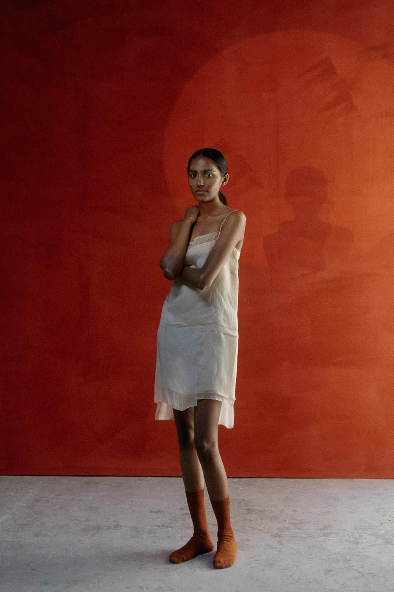 ANURATI ORGANZA DRESS silk Buy ANURATI ORGANZA DRESS from C&W | Dresses for Women by Ituvana in rust color for women in Singapore