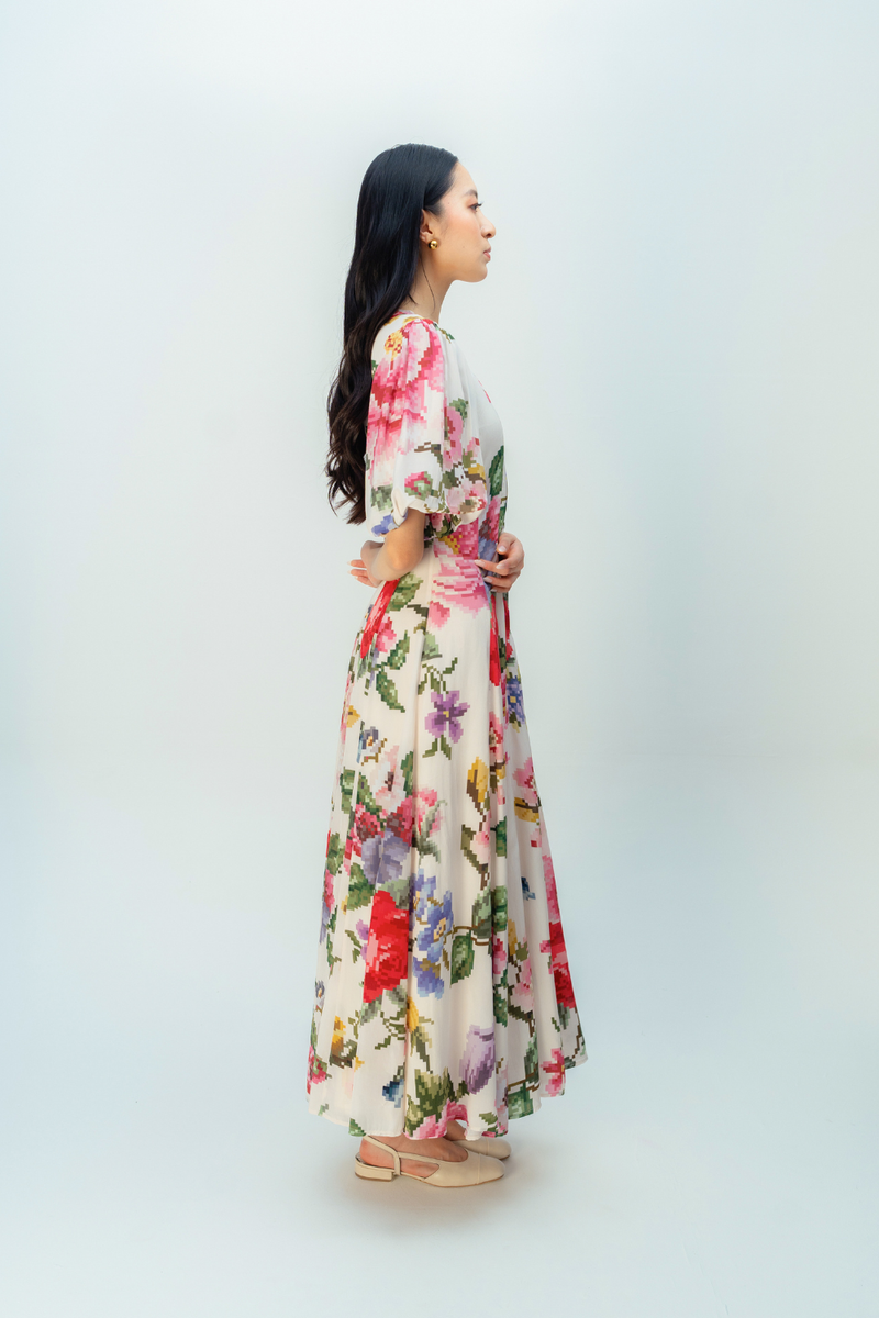 WILLOWMIST DRESS crepe dress by Ode to Odd in multi for women in Singapore