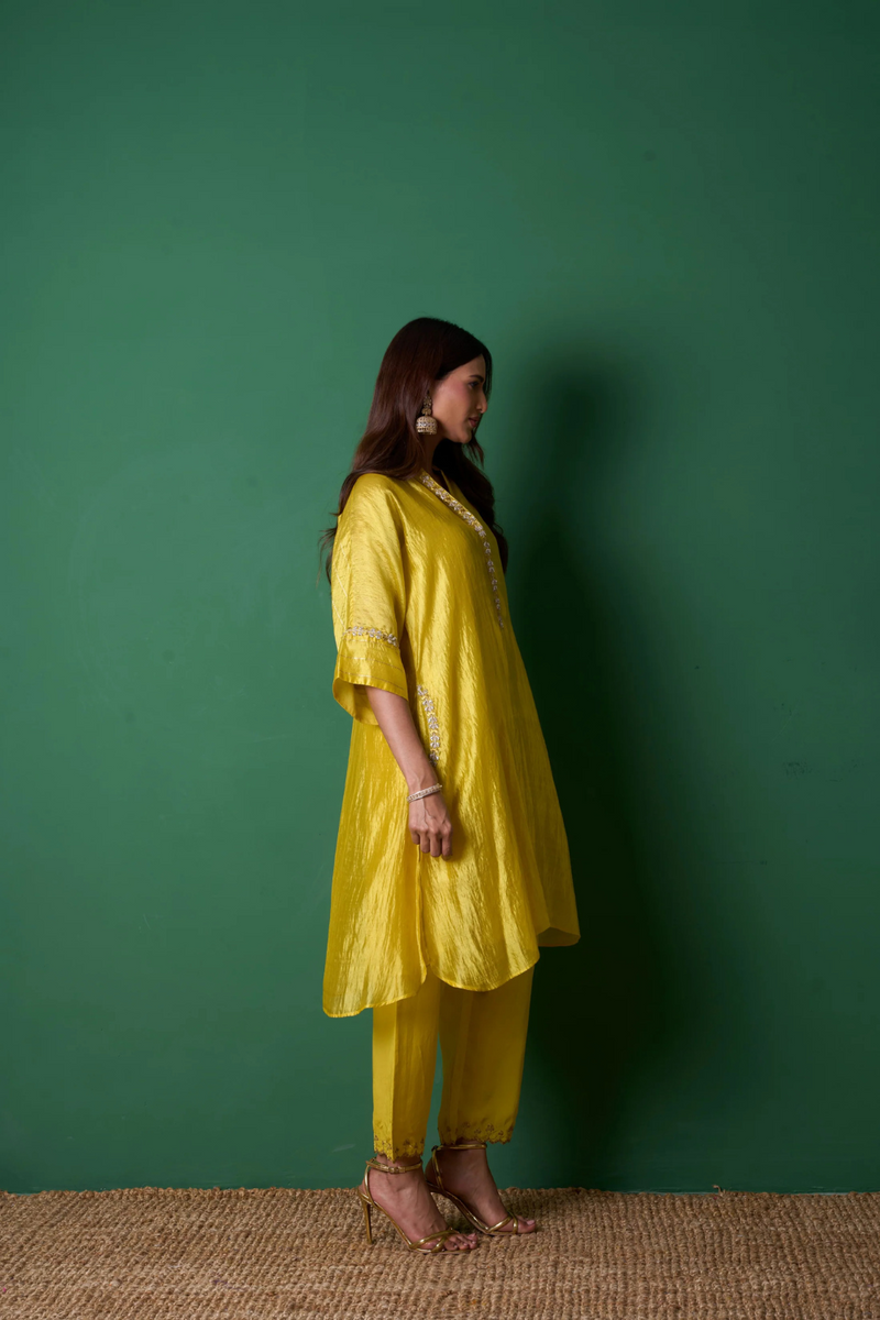 Radiance Kurta Set - Yellow with Dupatta