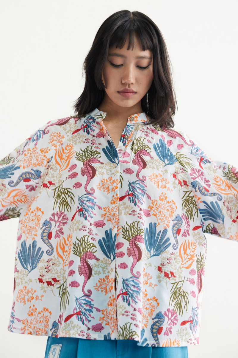 Blooming Reef Lyocell Classic Shirt