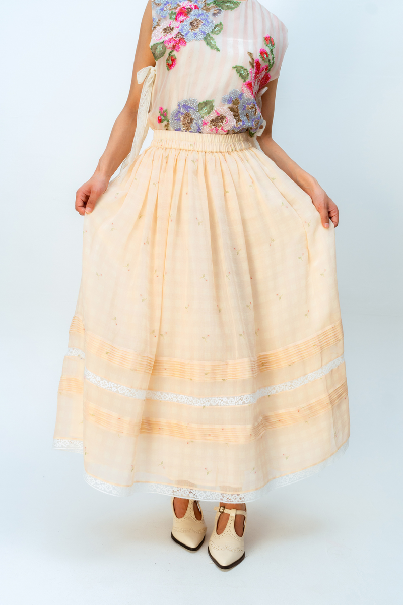 SUNBOUND SKIRT mul skirt by Ode to Odd in blush pink for women in Singapore