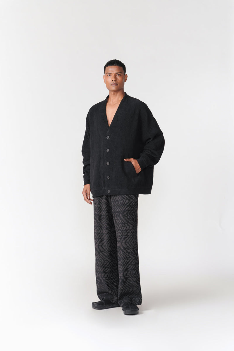 Oru Cardigan jacket/overlay by Turn Black in black for women in Singapore