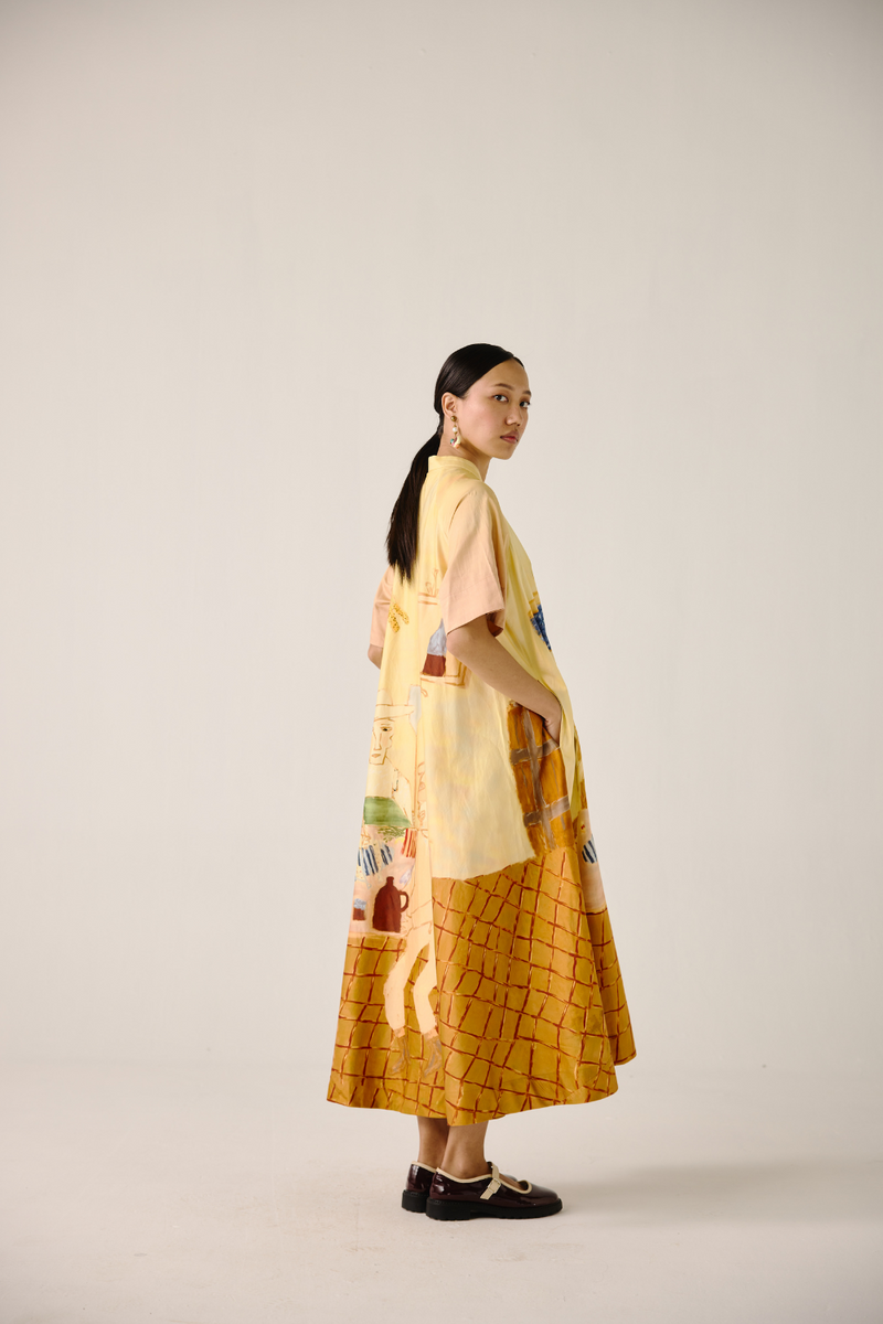 A-Line Long Dress - Fisherman cotton by CORD for women in Singapore