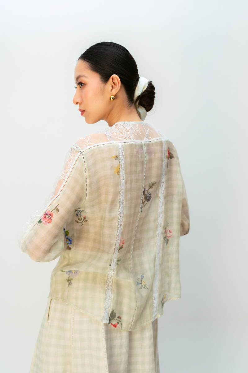 SUMMER SHIMMER SHIRT mul top/shirt by Ode to Odd in green for women in Singapore