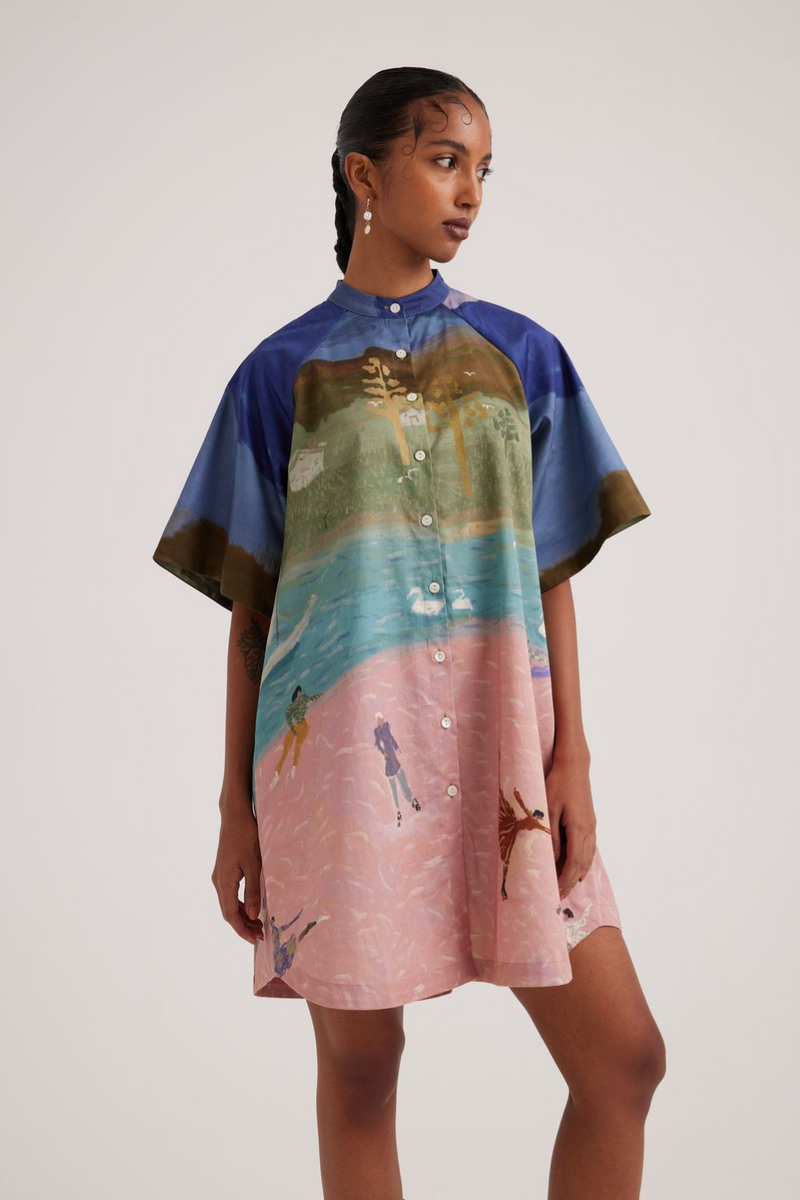 A-Line Dress-Skater satin by CORD for women in Singapore