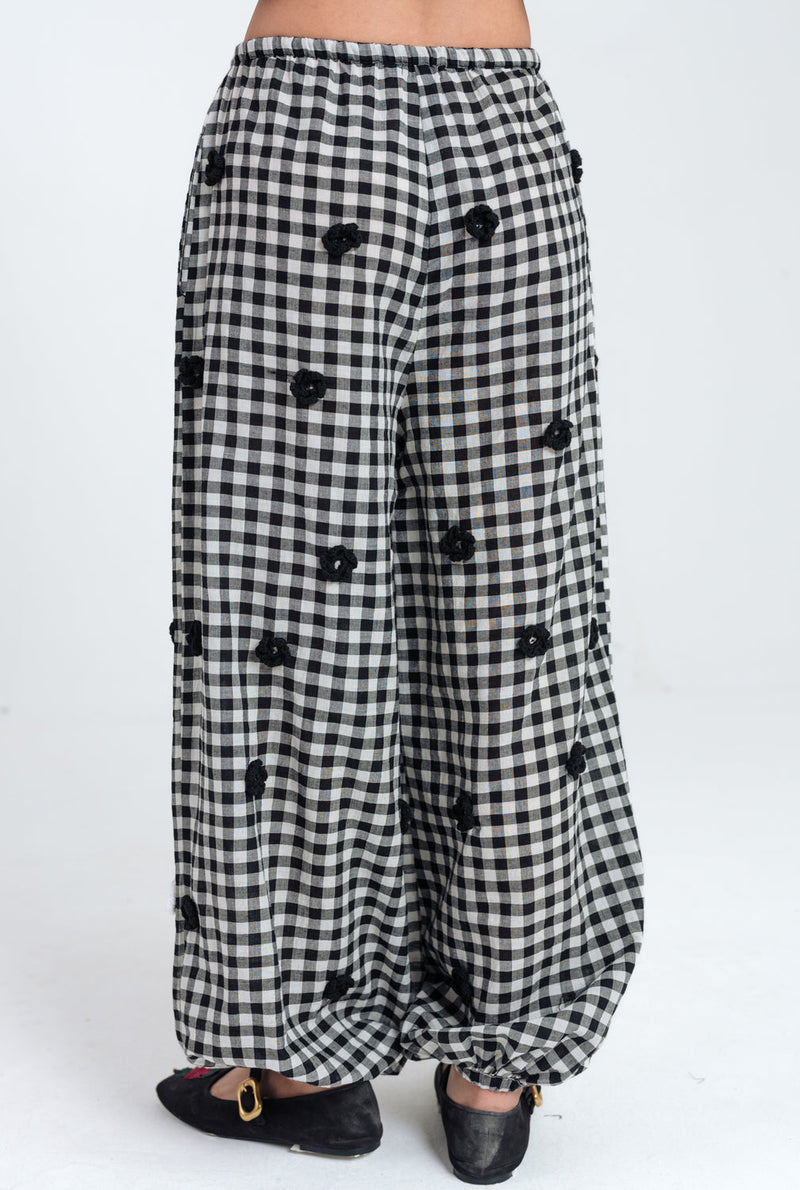 Groove Handloom Balloon Pants handwoven cotton pant/trouser by JodiLife in black, white for women in Singapore