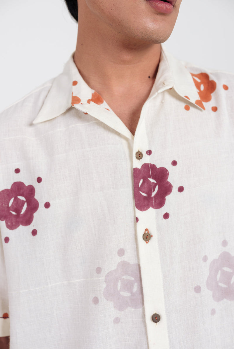 Thandai Men Shirt cotton shirt by Jodi Men in white for men in Singapore