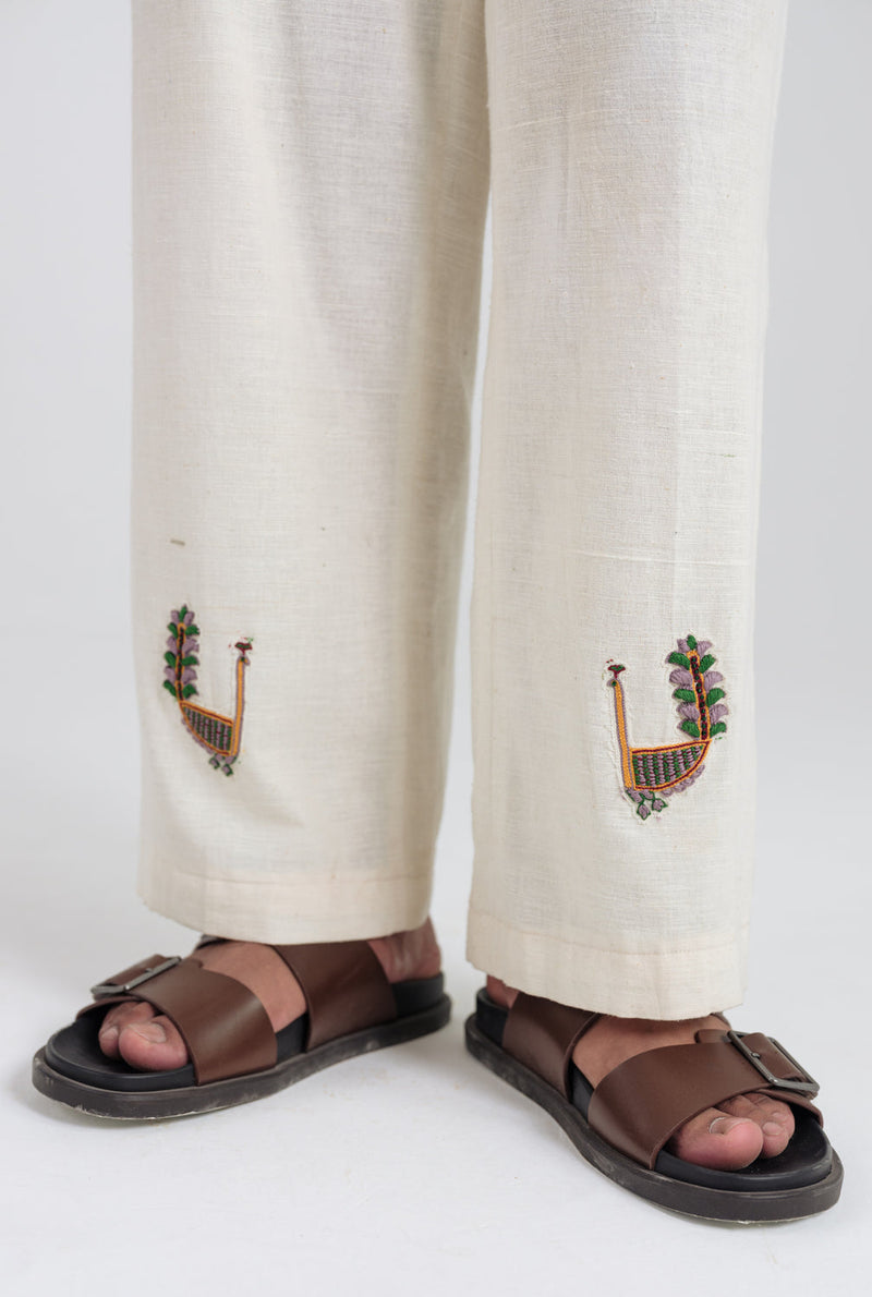 Moon Dance Trousers kala cotton pant/trouser by Jodi Men in off white for men in Singapore