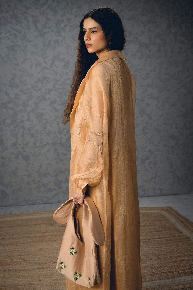 INAYA DRESS pure organza dress by Paulmi & Harsh in nude for women Singapore