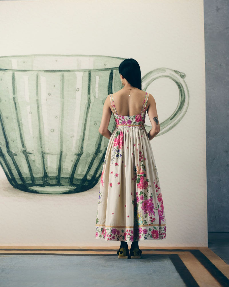 HANAMI DRESS poplin dress by Paulmi & Harsh in off white for women Singapore