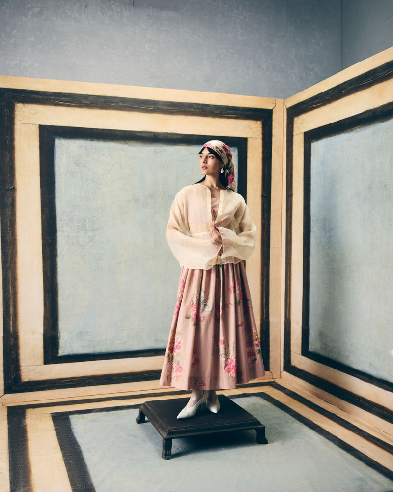 ALINA SKIRT SET- CHALK poplin by Paulmi & Harsh for women in Singapore
