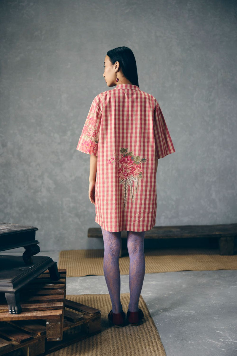 SAKINA DRESS poplin dress by Paulmi & Harsh in pink for women Singapore