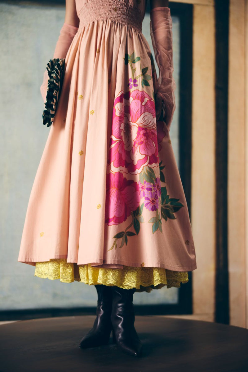 KYOMI DRESS poplin dress by Paulmi & Harsh in pink for women Singapore