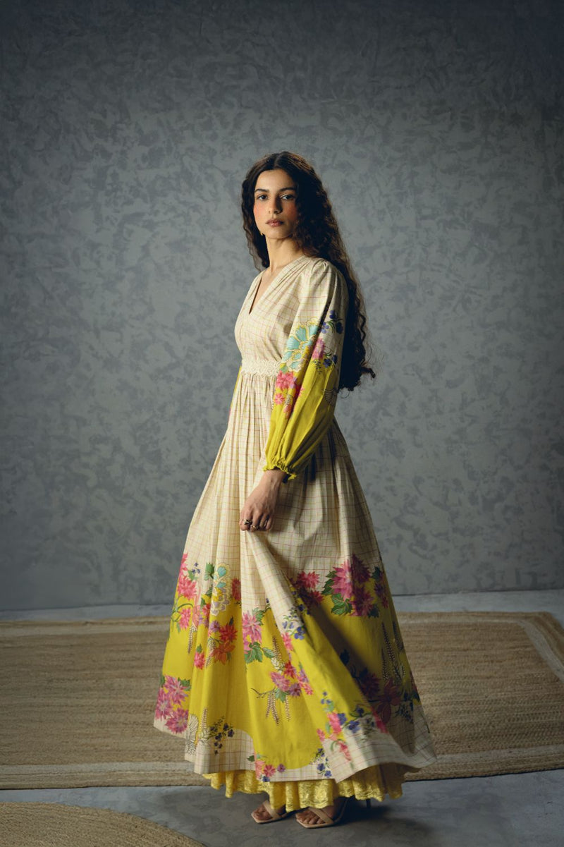 ELENA DRESS poplin by Paulmi & Harsh in ivory color for women in Singapore