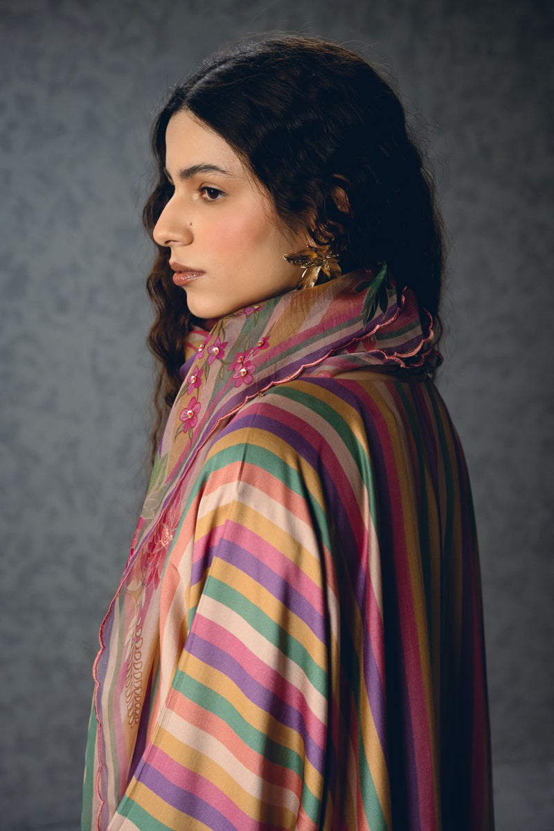 AYAKA KURTA SET- EARTHY silk by Paulmi & Harsh in multi color for women in Singapore