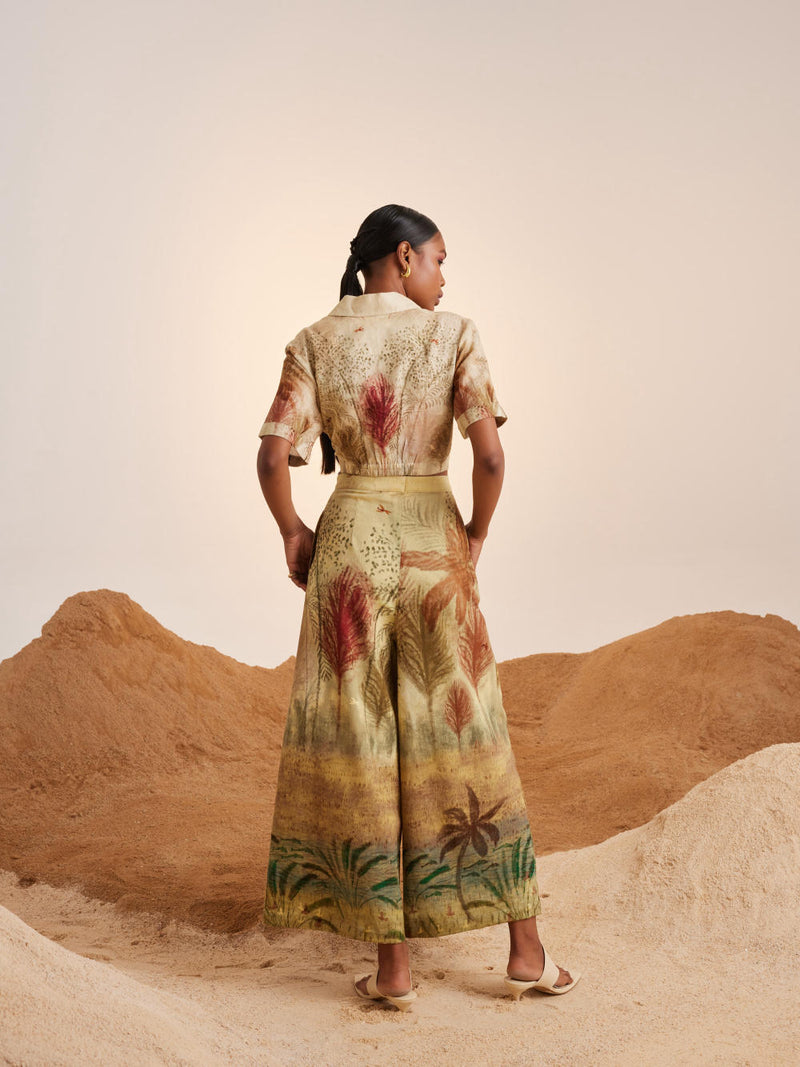 Wide leg pants -Woods cotton Bottoms by CORD for women in Singapore