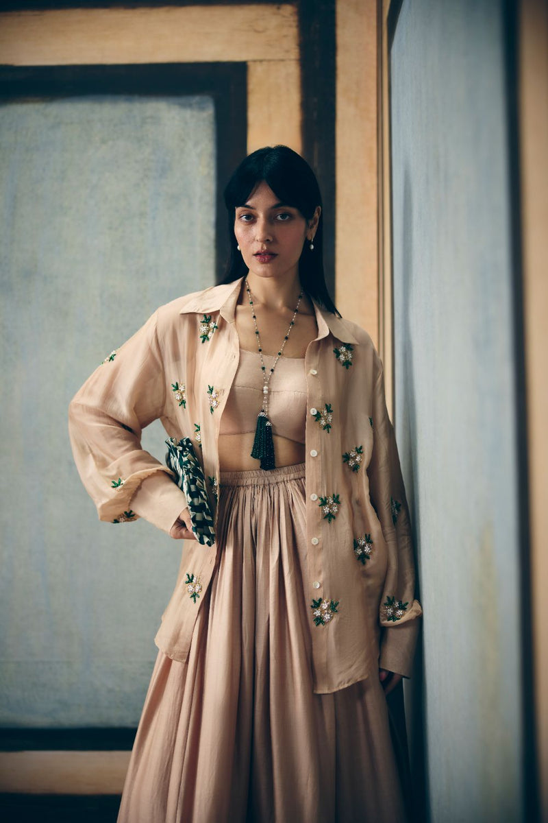 IZUMI SHIRT SET organza by Paulmi & Harsh for women in Singapore