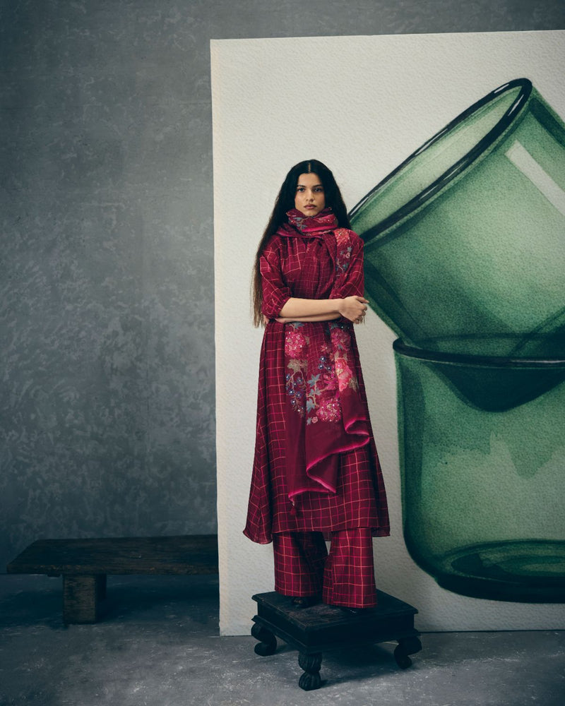 NOKA KURTA SET organza by Paulmi & Harsh for women in Singapore