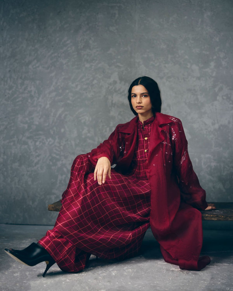 NOKA KURTA SET organza by Paulmi & Harsh for women in Singapore