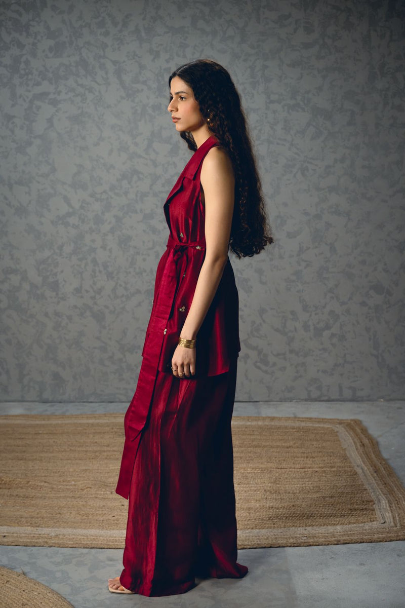 ALBA CO-ORD SET silk by Paulmi & Harsh for women in Singapore