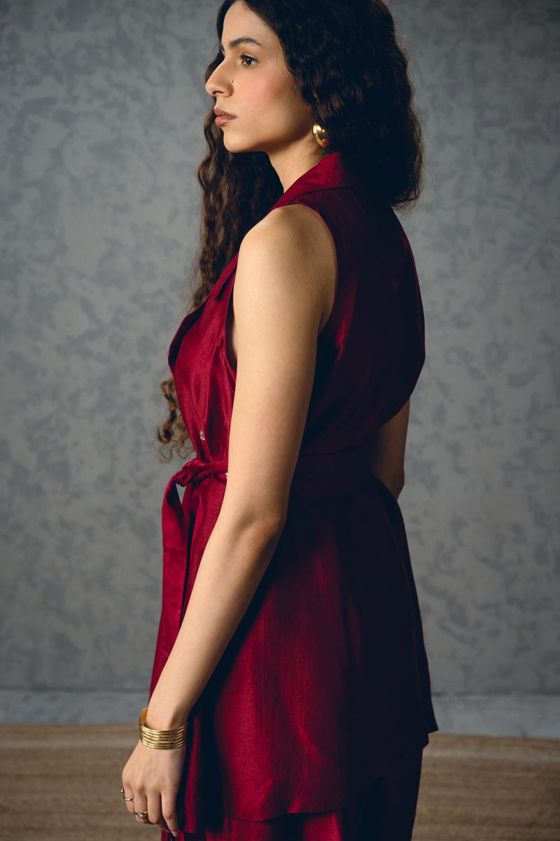 ALBA CO-ORD SET silk by Paulmi & Harsh for women in Singapore
