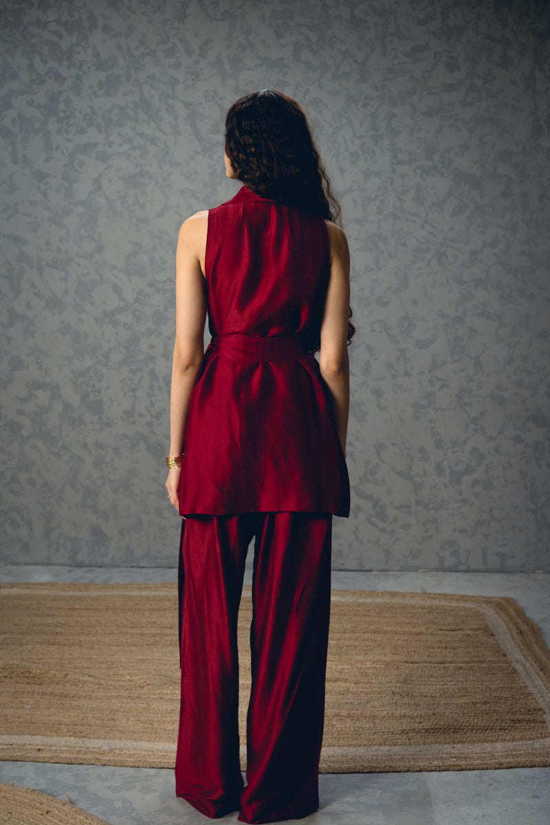 ALBA CO-ORD SET silk by Paulmi & Harsh for women in Singapore