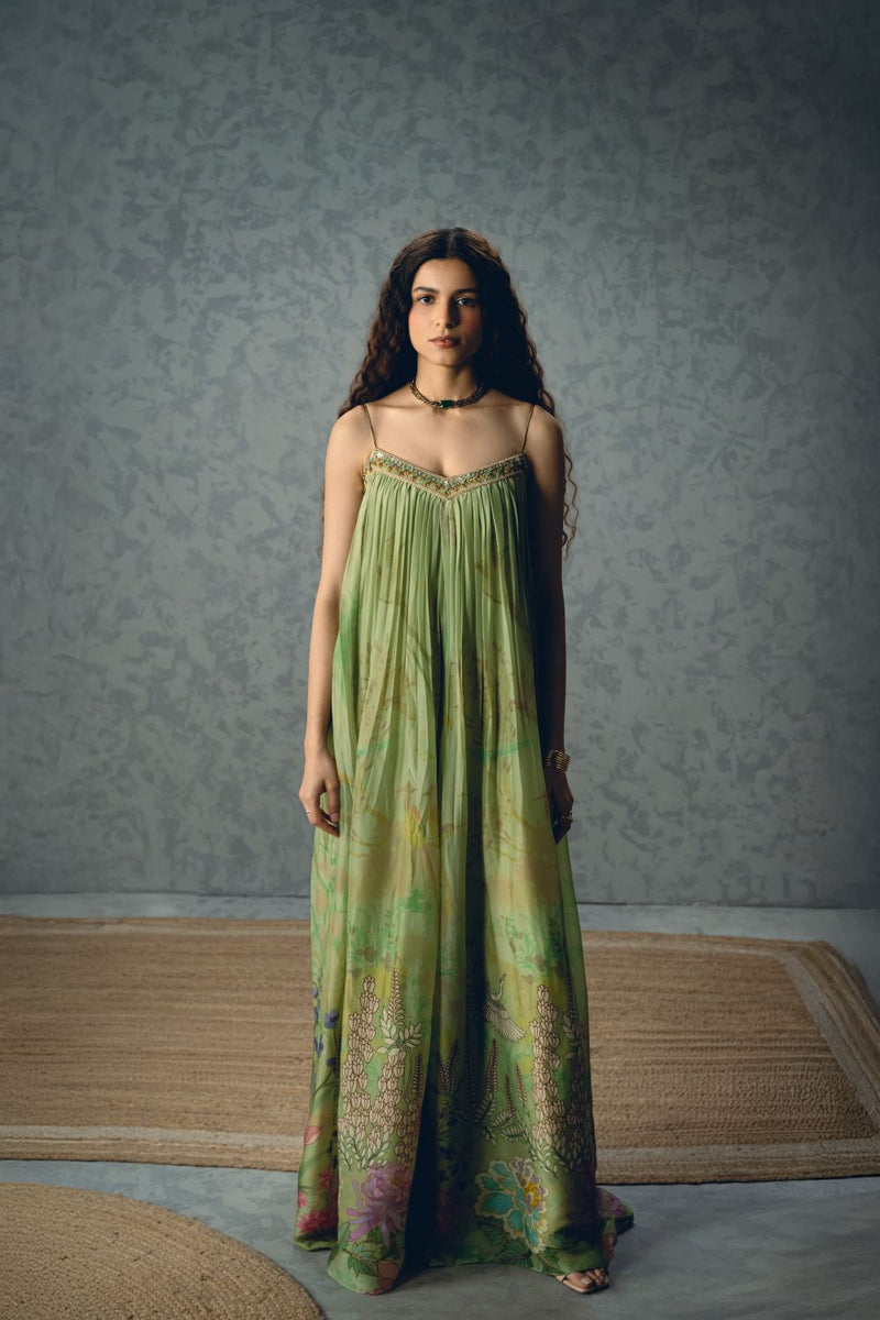 YUME JUMPSUIT SET
- PISHTA GREEN organza by Paulmi & Harsh in green color for women in Singapore