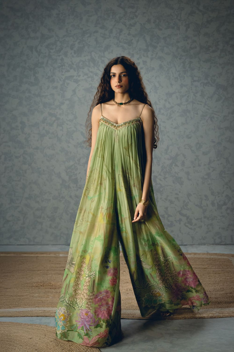 YUME JUMPSUIT SET
- PISHTA GREEN organza by Paulmi & Harsh in green color for women in Singapore