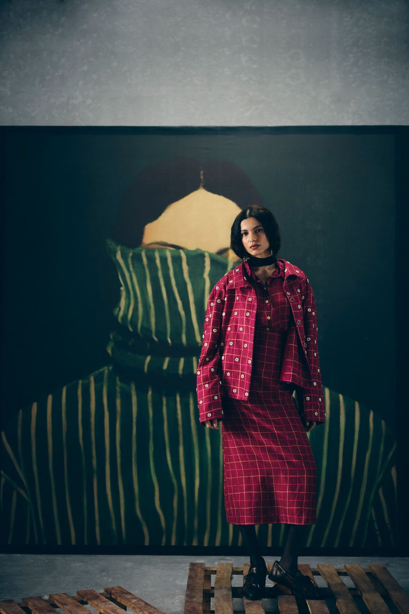 BOTAN SKIRT SET silk by Paulmi & Harsh for women in Singapore