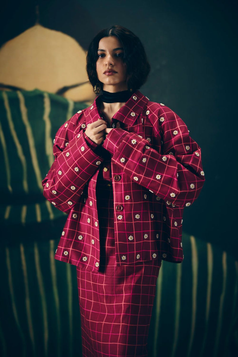 BOTAN SKIRT SET silk by Paulmi & Harsh for women in Singapore
