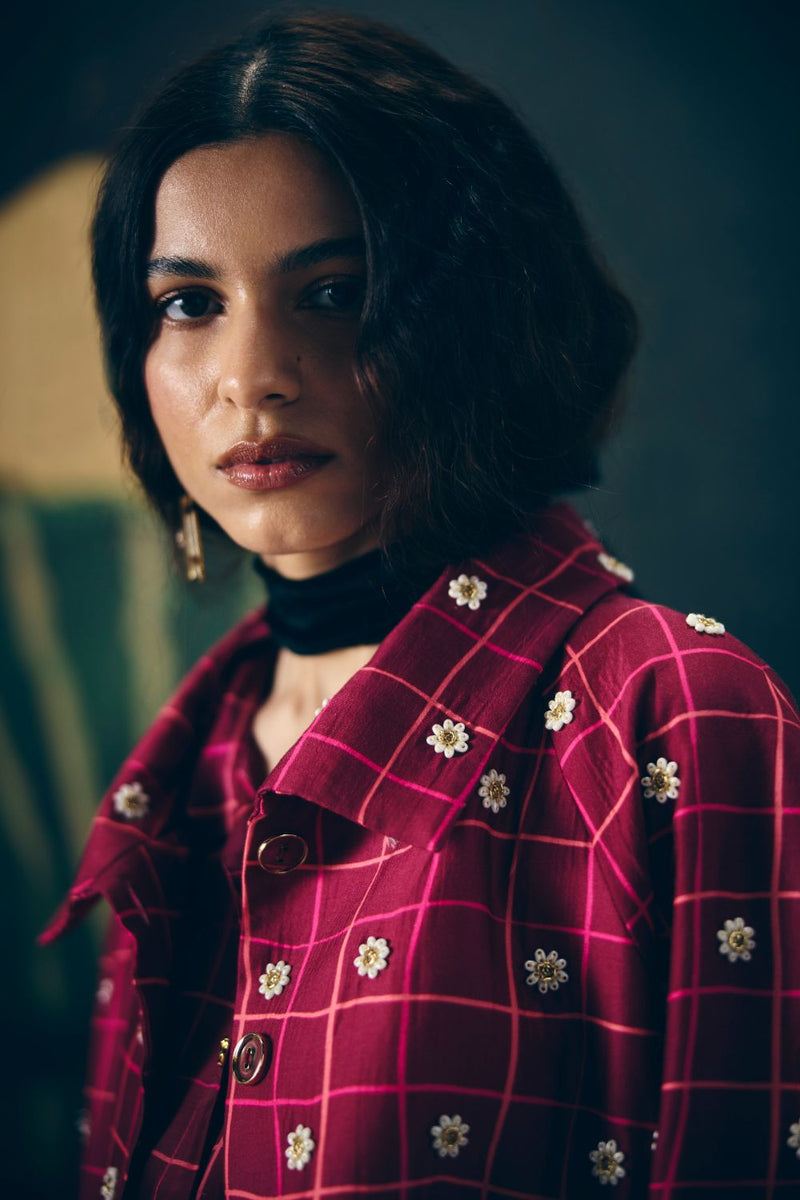 BOTAN SKIRT SET silk by Paulmi & Harsh for women in Singapore