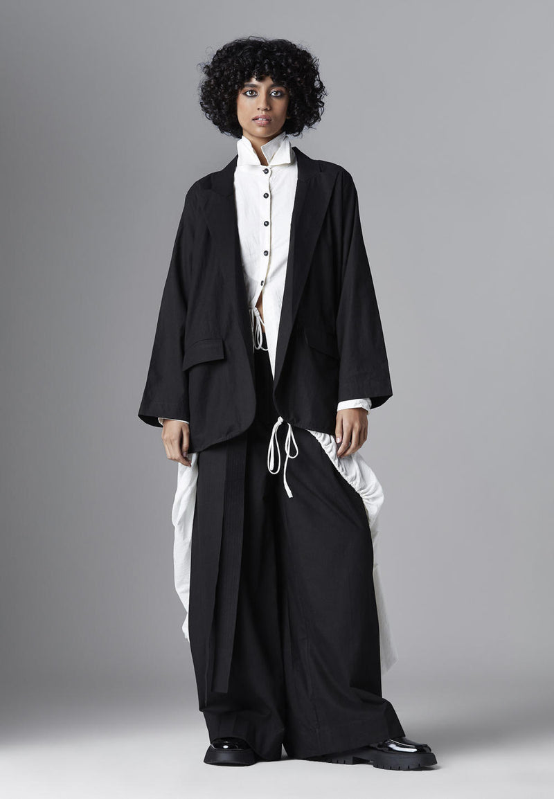 EMERY JACKET cotton Jackets and Overlays by Chola in black color for women in Singapore